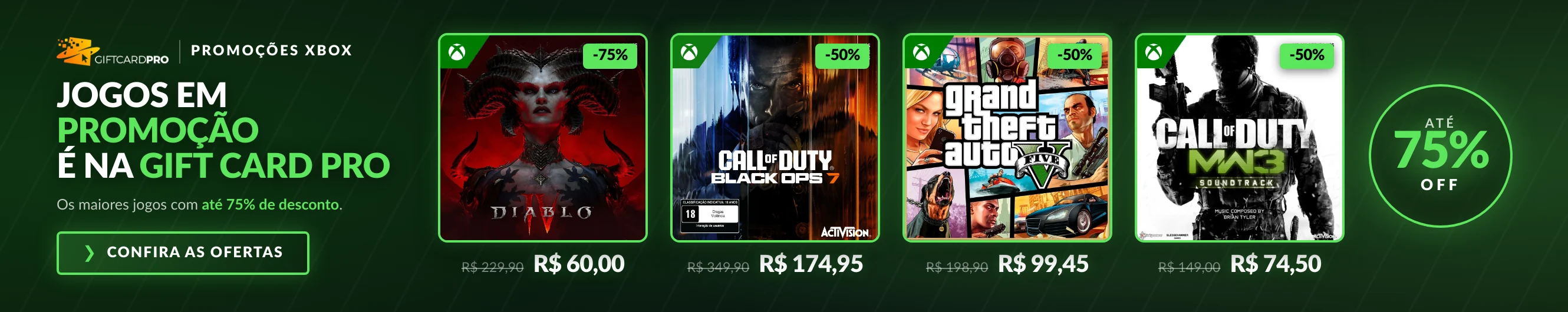 Jogos Xbox em promoção